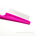 Cleaning Pink Handle Stainless Flea Pet Grooming Comb